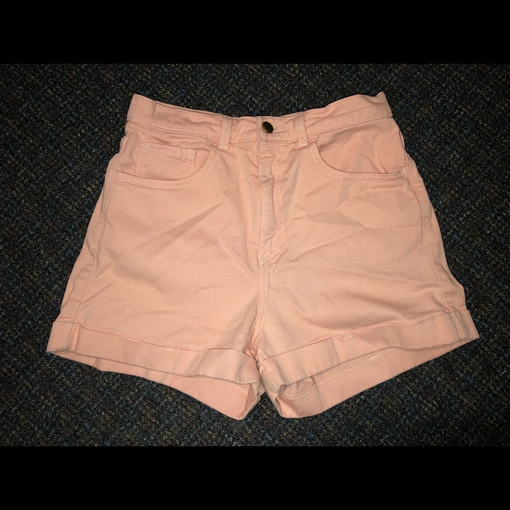 American apparel high rise jean shorts